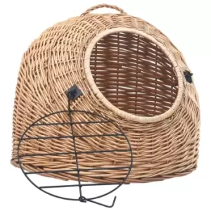 image of VidaXL Cat Transporter 60x45x45cm Natural Willow