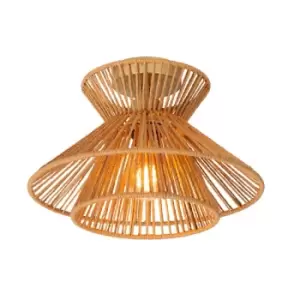 Image of Lucide Tasman Large Flush Light - Natural