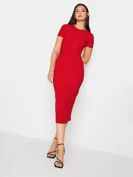 Image of Long Tall Sally Red Twist Front Dress, Red, Size 14, Women