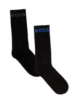 image of BOSS Bodywear 2 Pack Sports Socks, Black, Size 43-46, Men