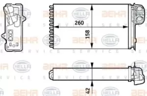 Image of Behr Heat Exchanger 8FH351313-421 Aluminium Genuine replacement for Car
