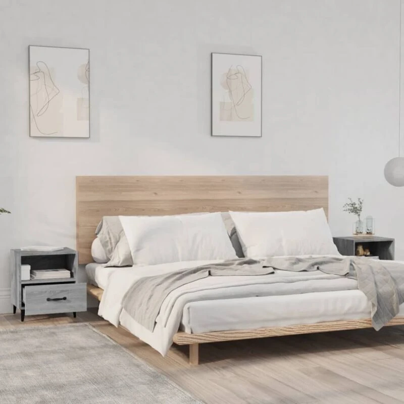 Image of VIDAXL Bedside Cabinets 2 pcs Grey Sonoma Engineered Wood Vidaxl 8720286973165