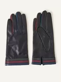 Image of Accessorize Colourful Leather Glove, Multi, Size M/L, Women