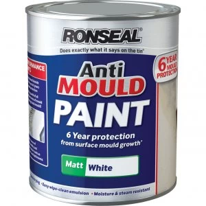 Image of Ronseal Anti Mould Paint White Matt 750ml