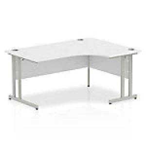 image of Impulse Cantilever 1600 Right Hand Crescent Desk White