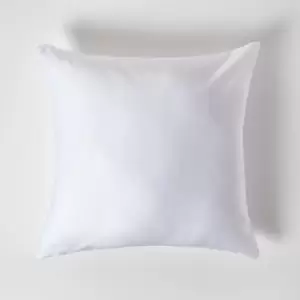 Image of Homescapes - White Organic Cotton Continental Pillowcase 400 Thread Count, 80 x 80cm - White - White