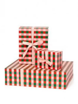 image of Ban.Do Wrap It Up Christmas Gift Box Set Plaid