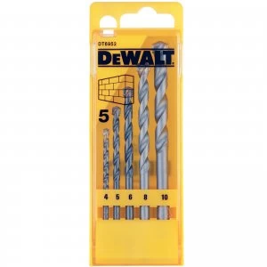 image of DEWALT 5 Piece Masonry Drill Set