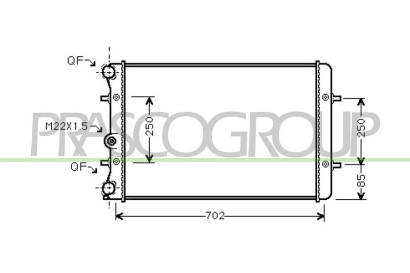 Image of PRASCO Engine radiator PRASCO AD016R002