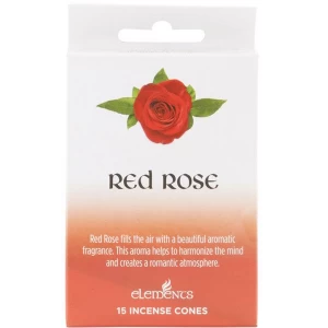 image of 12 Packs of Elements Red Rose Incense Cones