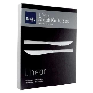 image of Denby Linear 6Pc Steak Knife Set