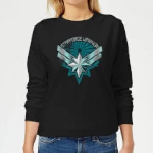 Image of Captain Marvel Starforce Warrior Womens Sweatshirt - Black