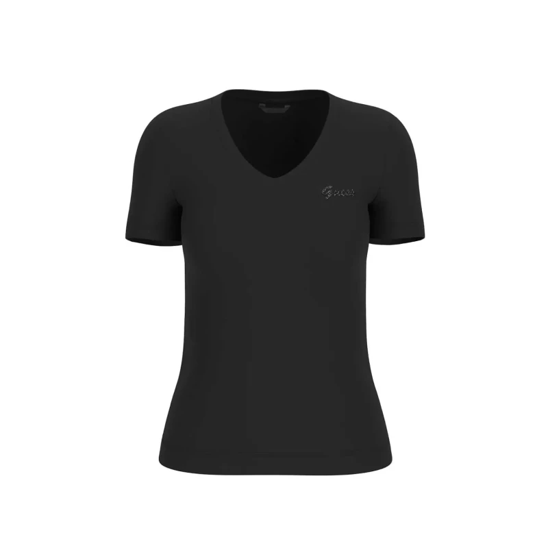 Image of Guess Basic womens V-neck T-Shirt Guess Noir Female M