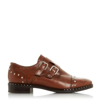 Dune London Gryffin Studded Monk Shoes - Brown - 511