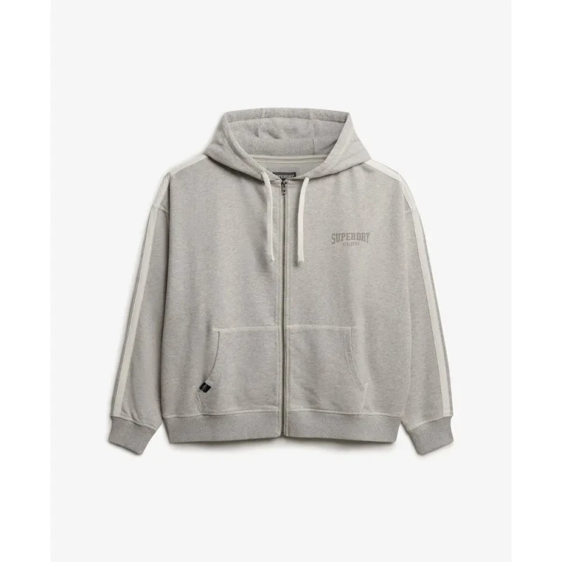 Image of Superdry Womens hooded sweatshirt Superdry Athletic Essentials Gris Female XS