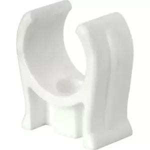 Image of Talon Snap-in Open Clip 15mm Single (100 Pack) in White Plastic