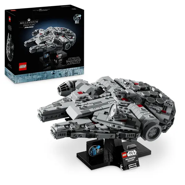 image of LEGO Star Wars Millennium Falcon Model Set for Adults 75375