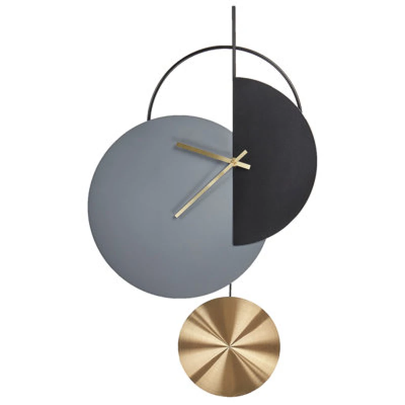 Image of Beliani Wall Clock Nendaz 32cm Metal Grey