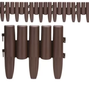 image of Bed Edging 7Pcs Brown 15.68m