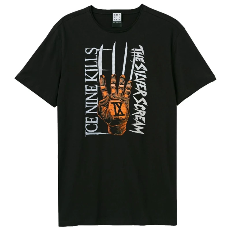 Image of Amplified Amplified Men Silver Scream Ice Nine Kills T-Shirt in Black Size: X-Small Black XS Male 5063852067152