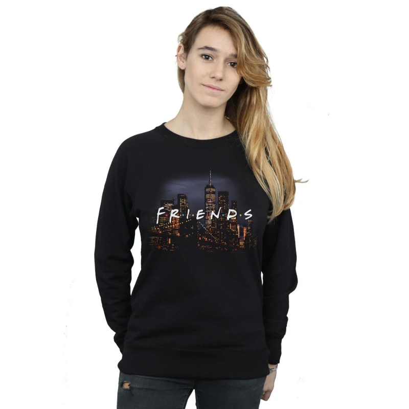 Image of Friends Logo Skyline Sweatshirt Black female