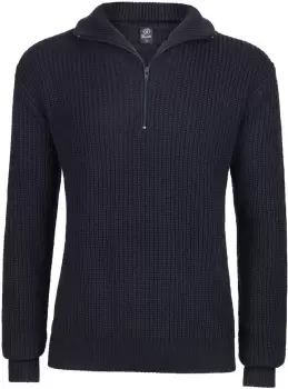 Image of Brandit Marine Pullover Troyer, blue Size M blue, Size M