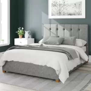 Image of Aspire Hepburn Twill Kingsize Ottoman Bedframe - Grey