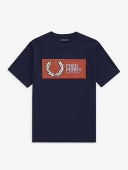 image of Fred Perry Sportswear T-Shirt, Blue Size M Men