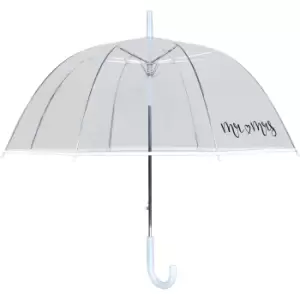 image of X-Brella Mr & Mrs Dome Umbrella (One Size) (Clear/White)