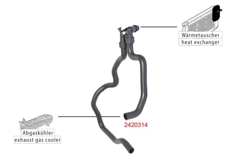 Image of Radiator hose METZGER 2420314
