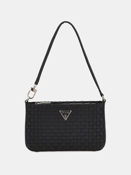 image of Guess Twiller Woven Mini Shoulder Bag 14907141 Black