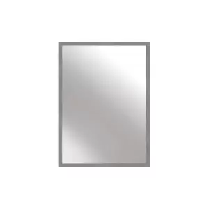 Image of Star Metal Rectangle Wall Mirror Matt Grey 50 X 70Cm - GREY