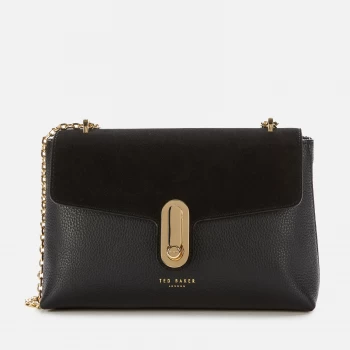 Image of Ted Baker Womens Naomina Twist Lock Xbody Bag - Black