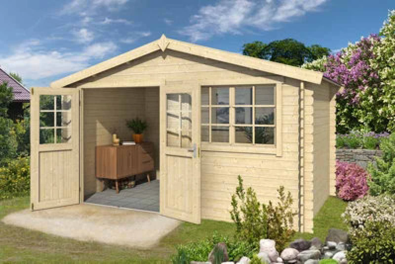 Image of Lasita Maja Lasita Osland Axel 230 - 3.8M X 2.3M - Traditional Style Log Cabin Summer House