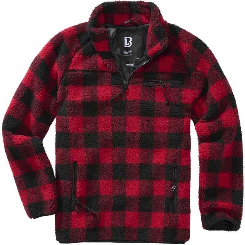 Image of Brandit Fleece Sweatshirt Sweatshirt red Black XXL Men