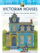 Image of creative haven victorian houses architecture coloring book relaxing illustr