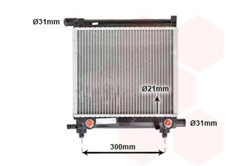 Image of VAN WEZEL Engine radiator VAN WEZEL 30002179