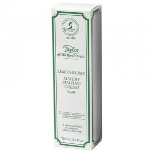 image of Taylor of Old Bond Street Shaving Cream Tube (75g) - Lemon and Lime