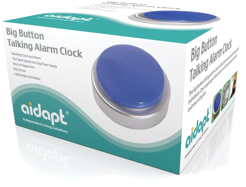 Image of AIDAPT Big Button Speaking Talking Clock for Elderly / Hard of Sight ELV-848601