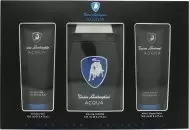 image of Lamborghini Acqua Gift Set 125ml Eau de Toilette + 100ml Shower Gel + 100ml Aftershave Balm