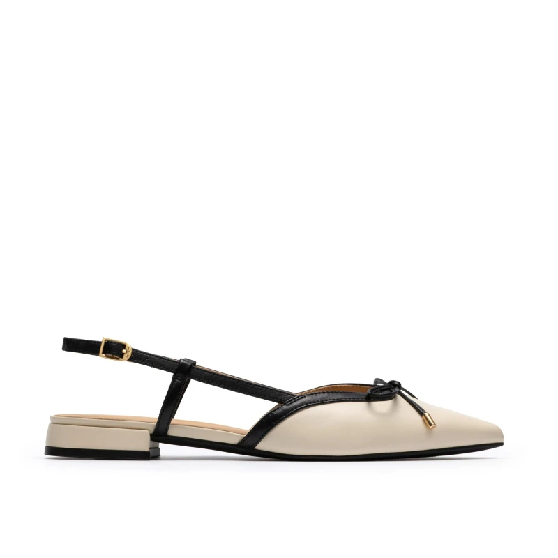 Image of Clarks Clarks Sensa 15 Bow Ld62 Cream Leather female 6 (39)
