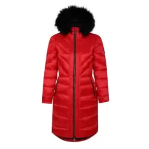 Image of Dare 2b Supression Longline Insulated Padded Jacket - VolcRedShine