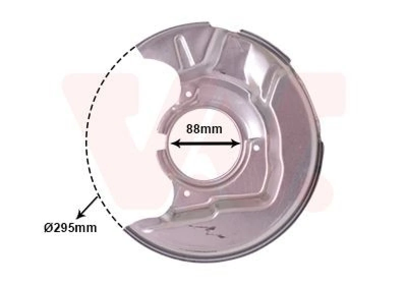Image of VAN WEZEL Brake disc backing plate VAN WEZEL 5385371