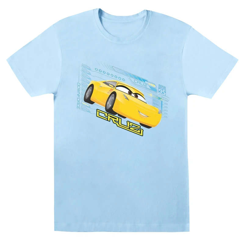 Image of Disney Men Cars Cruz Ramirez T-Shirt in Baby Blue Size: Small Baby Blue S Male 5059568310156