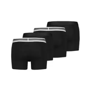 image of Puma 4 Pack Logo Boxers Mens - Black