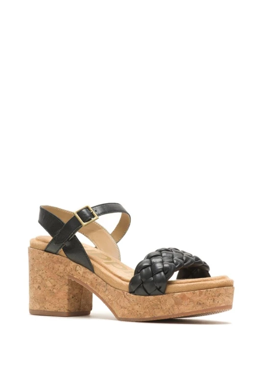 Image of Hush Puppies Womens Poppy Quarter Strap Sandal in Black Size: 5 Black Female 5