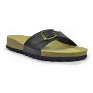 Image of Sanosan Womens/Ladies Malaga Leather Sandals (8 UK) (Navy)