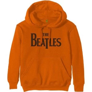 Image of The Beatles - Drop T Logo Mens XXX-Large Pullover Hoodie - Orange