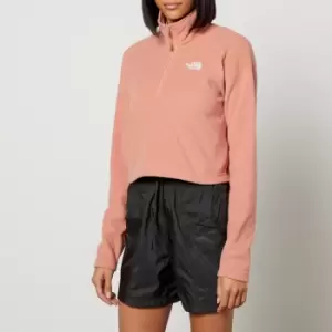 Image of The North Face Womens 100 Glacier Cropped 1/4 Zip Fleece - Rose Dawn - M