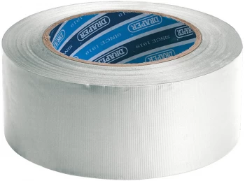 Image of Draper 30M x 50mm White Duct Tape Roll 49431